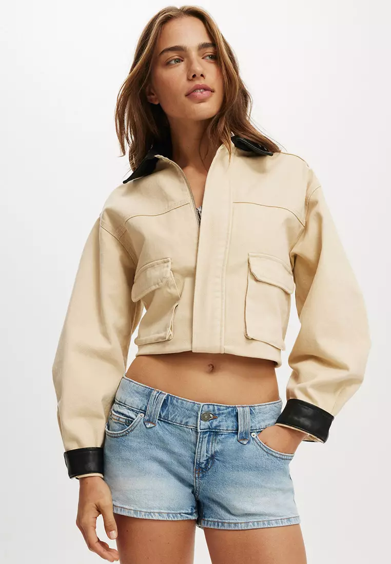 Micro Low Denim Shorts