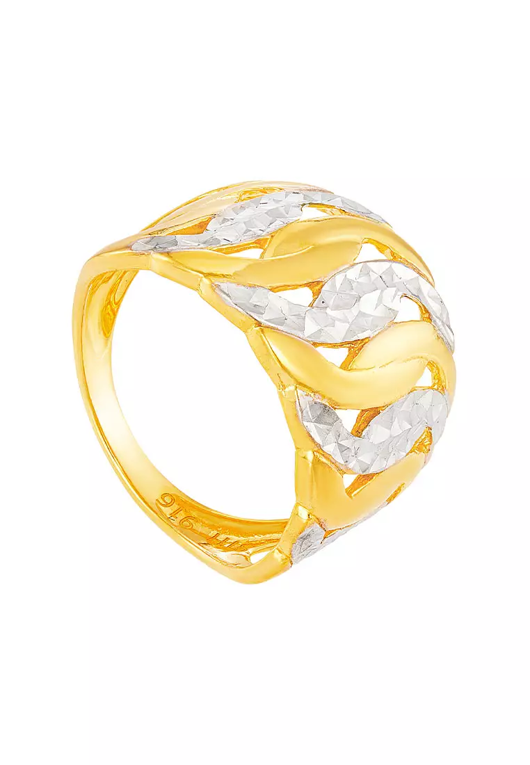 HABIB 916/22K Yellow and White Gold Ring AR80530724(15)