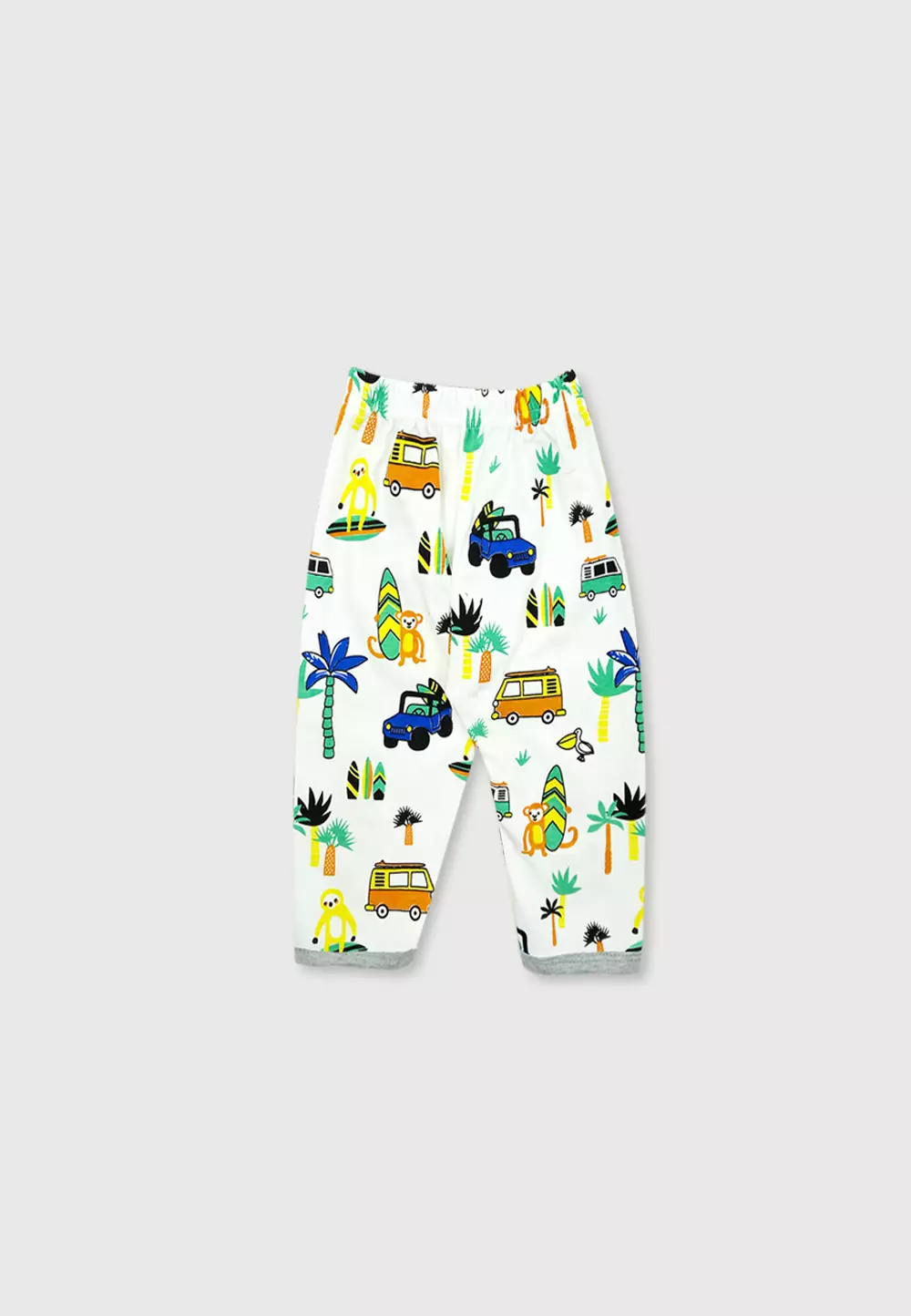 Wakakids Piyama Bayi Laki Laki Setelan Baju Tidur Anak Usia 0 Bulan Hingga 6 Bulan Holiday Full Printing 4087 Abu Muda