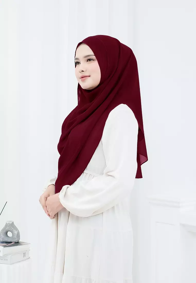 HIJAB INSTAN ZHAZA - DEEP MAROON