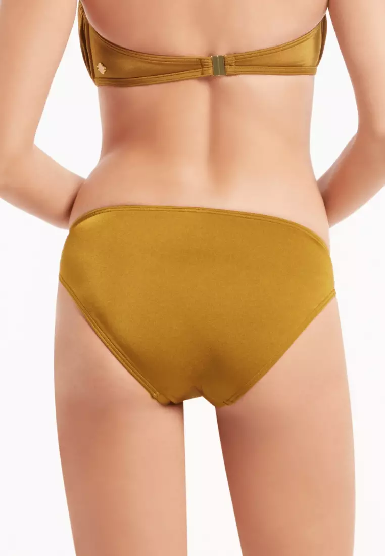 Rivera 黃色經典剪裁泳褲