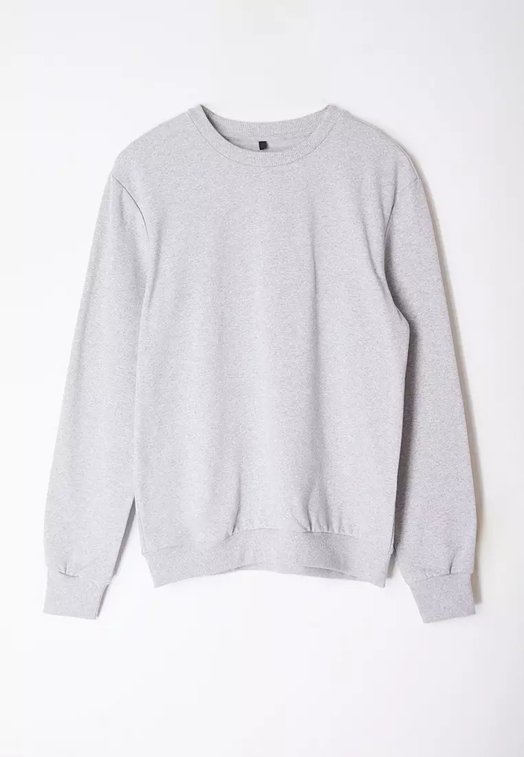 Gray Melange Regular/Normal Cut Basic Sweatshirt TMNAW21SW1208
