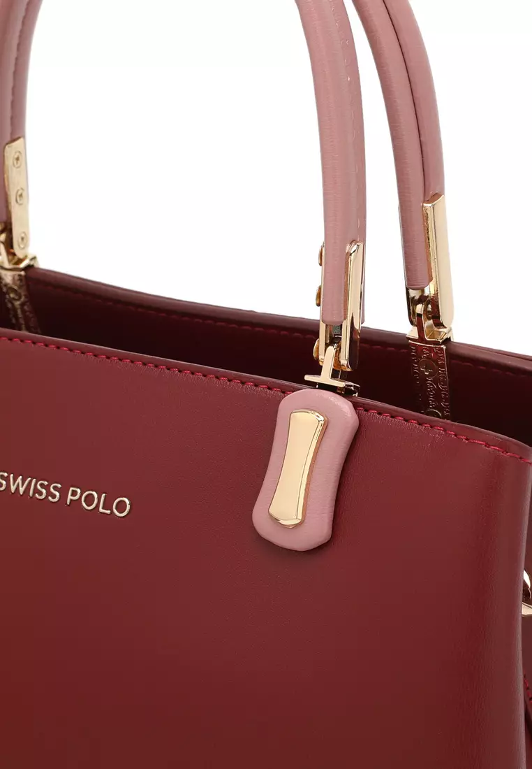 Women's Top Handle Bag / Sling Bag / Crossbody Bag - Red