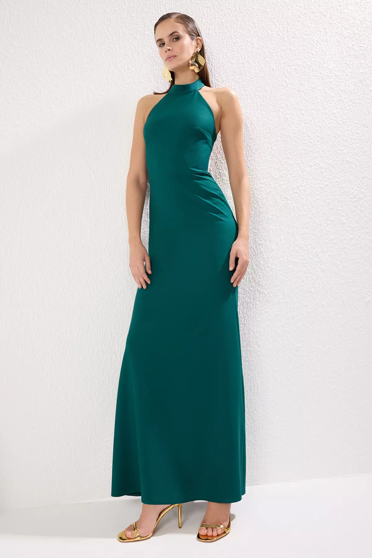 Buy Trendyol Halter Evening Maxi Dress 2026 Online | ZALORA Philippines