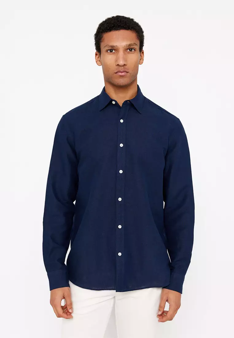Plain Cotton Linen Shirt