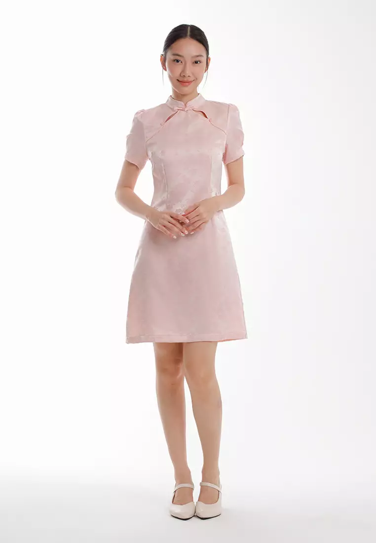 Forest Ladies CNY Cheongsam Dress - 885126-54Pink