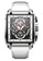 LIGE black and white and silver LIGE Skeleton Unisex Stainless Steel Chronograph Quartz watch 42mm W x 45mm H on White Rubber Strap 840ABAC3D0713BGS_1