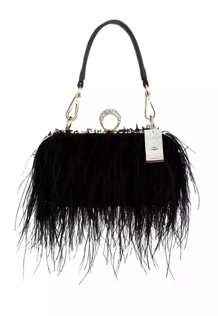 Buy Twenty Eight Shoes VANSA Trendy Ostrich Feather Clutch Bag VBW