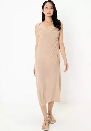 knee length dresses for ladies Sequin Rose Gold Dress | Rose Gold Maxi Dress main image 1