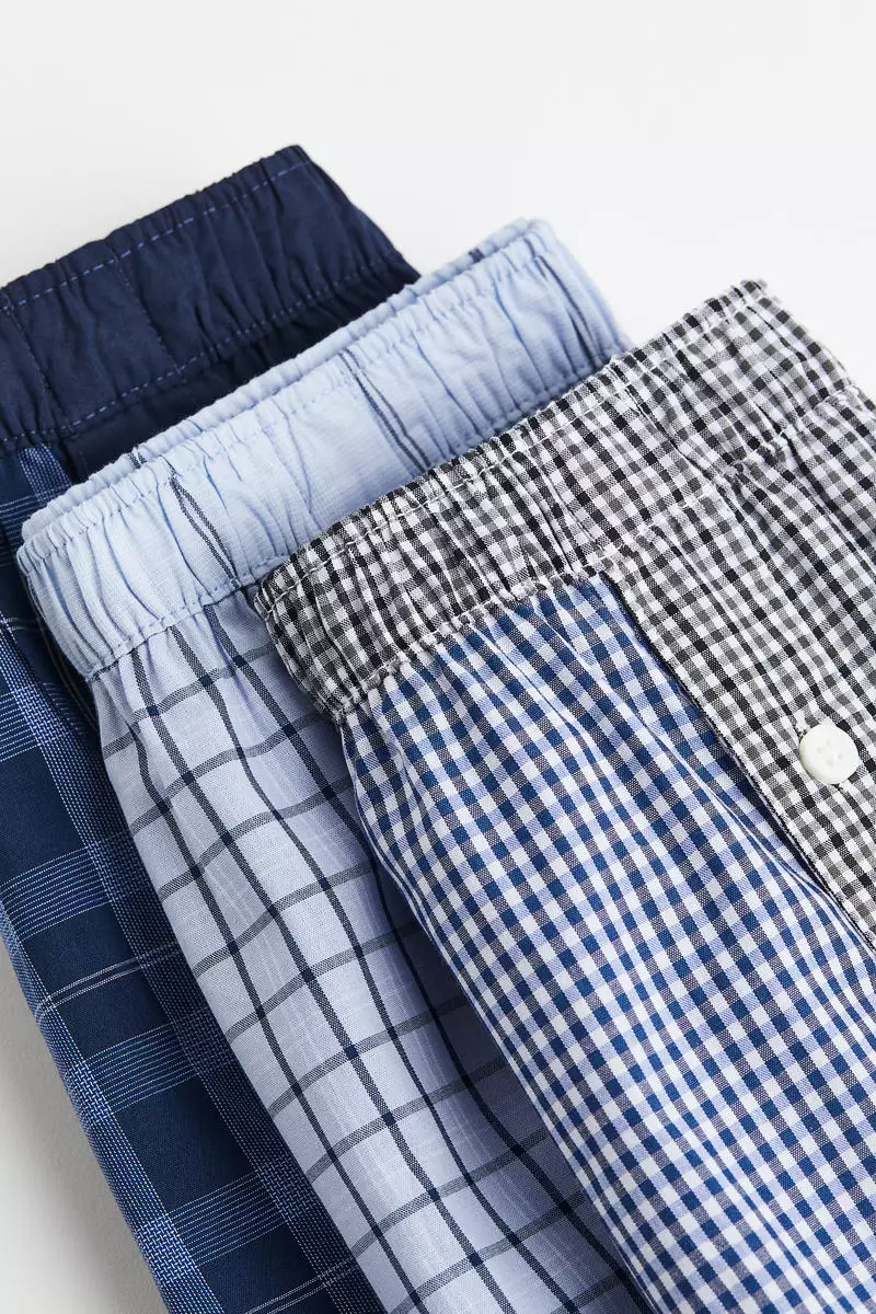 3-pack Woven Cotton Boxer Shorts