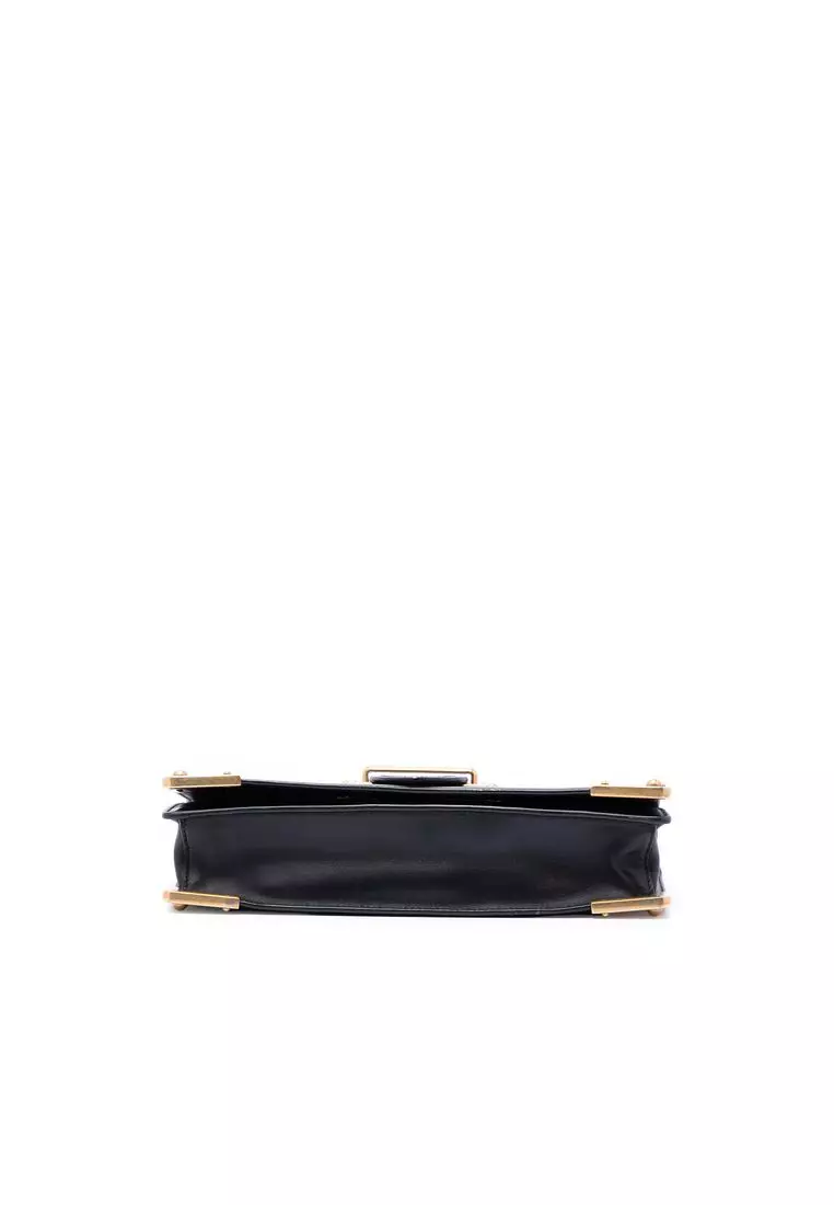 Pre-Loved Prada City Calf And Saffiano Cahier Chain Clutch