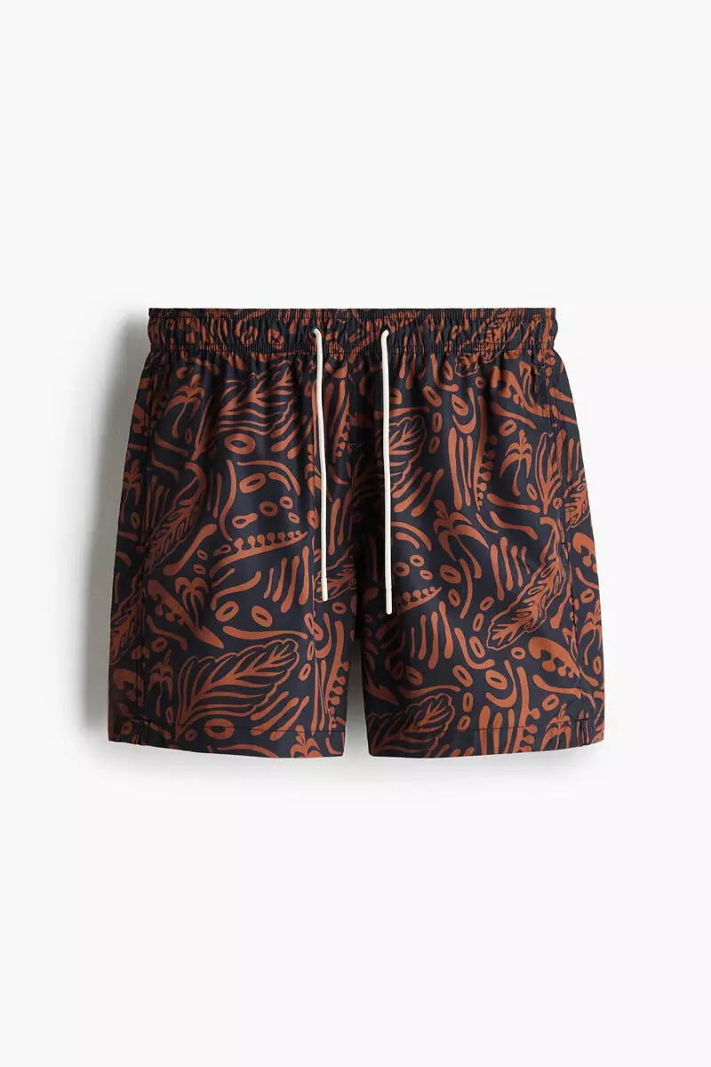 Patterned swim shorts