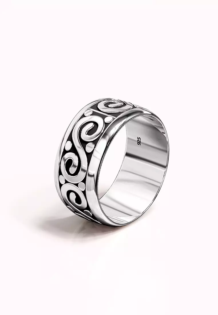 Solid 925 Sterling Silver Antique Celtic Filigree Ring