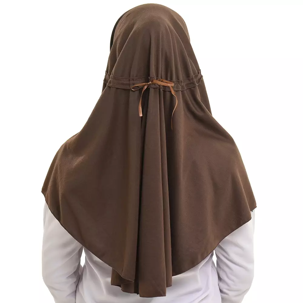 Rabbani - Kerudung Sekolah Instan Innova Lx - Brown L (New)