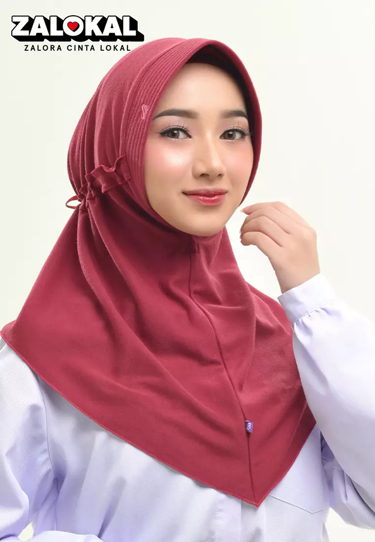Rabbani - Kerudung Instan Sekolah Morgan Exclusive XL - Red