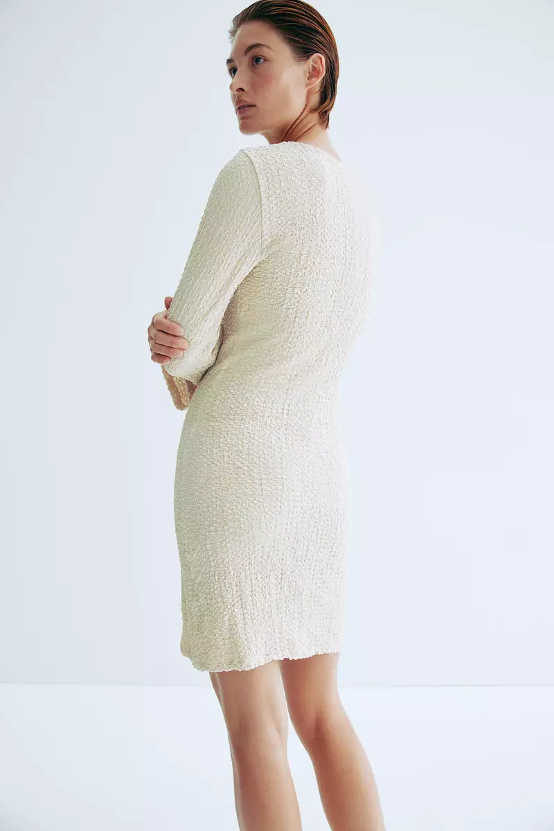 Textured jersey dress