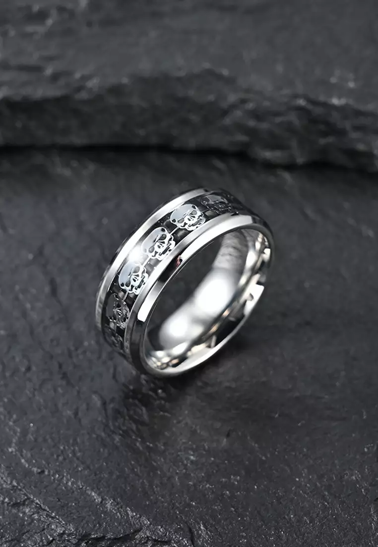 HAPPY FRIDAYS Color Matching Skull Design Titanium Steel