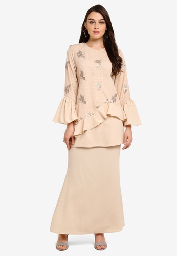 Kurung Modern from peace collections in Beige