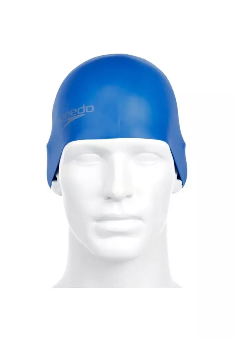 Plain Moulded Silicone Cap (Blue/Chrome)