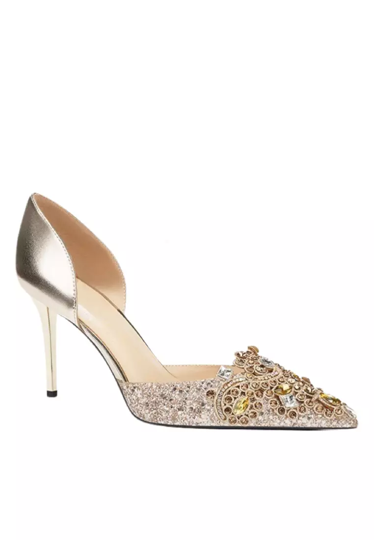 Discount on Twenty Eight Shoes  shoes - SKU: 6CM Rhinestone Buckle Pointed D'orsay Wedding Heels PX708-A66