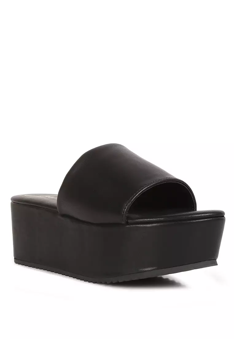 Chunky hot sale black sliders