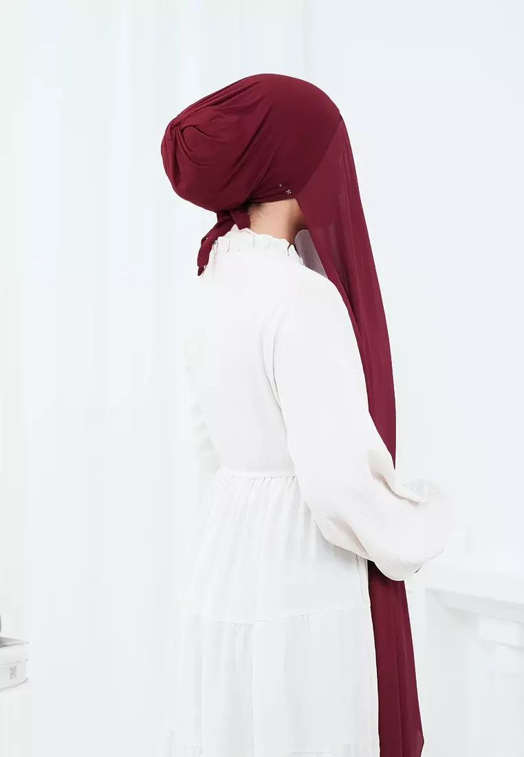 HIJAB INSTAN ELENA - DEEP MAROON