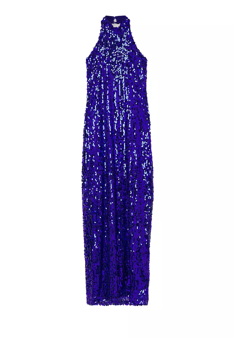 Sleeveless Maxi Sequin Dress