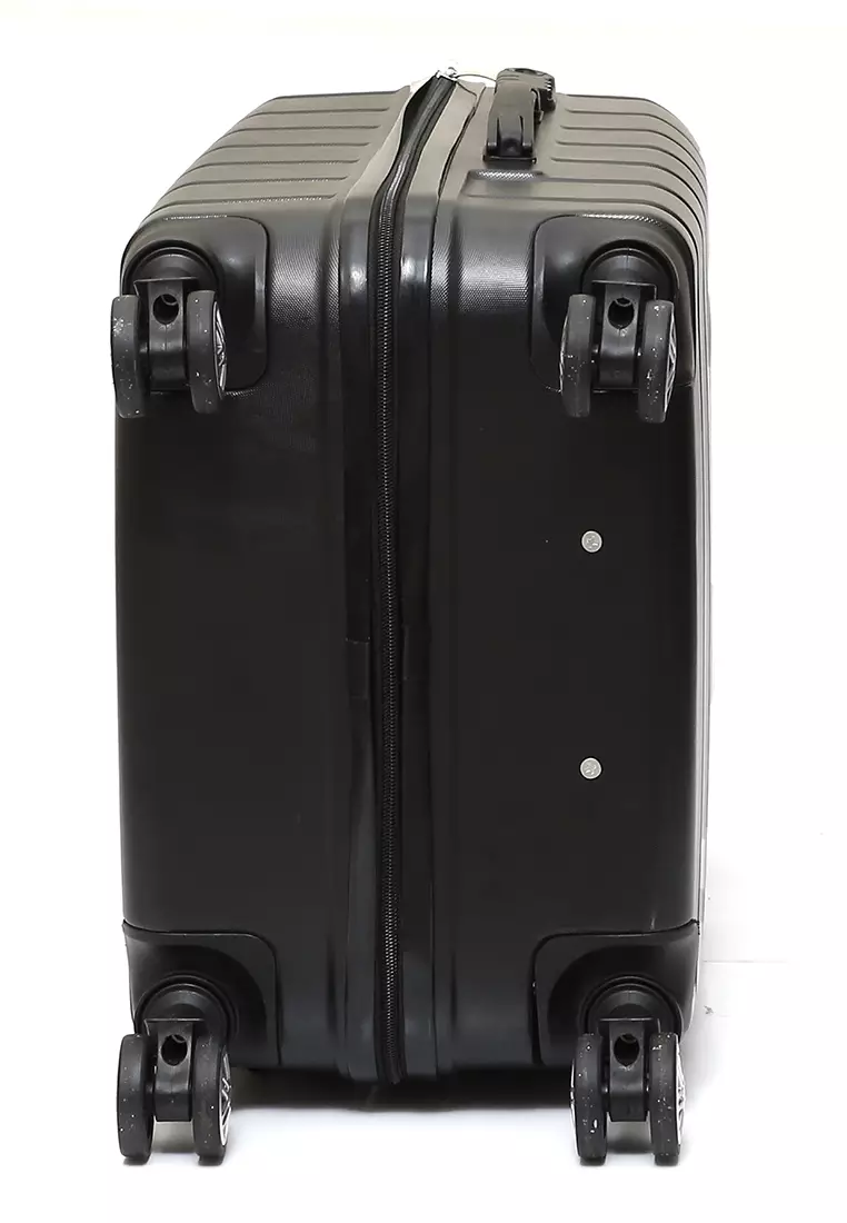 Austin Koper Hardcase Unisex Size 24 Inch Large Compartment Suitcase Combination Lock Material ABS+PVC Coated ORIGINAL - Black