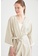 DeFacto beige Moss Embroidered Tasseled Belted Summer Kimono 341AFAA11A459BGS_2