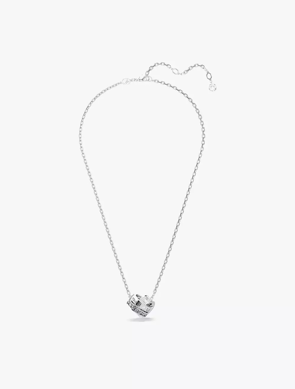 Connexus Pendant, Mixed Cuts, `Love Is Around`, Gray, Rhodium Plated - Gray