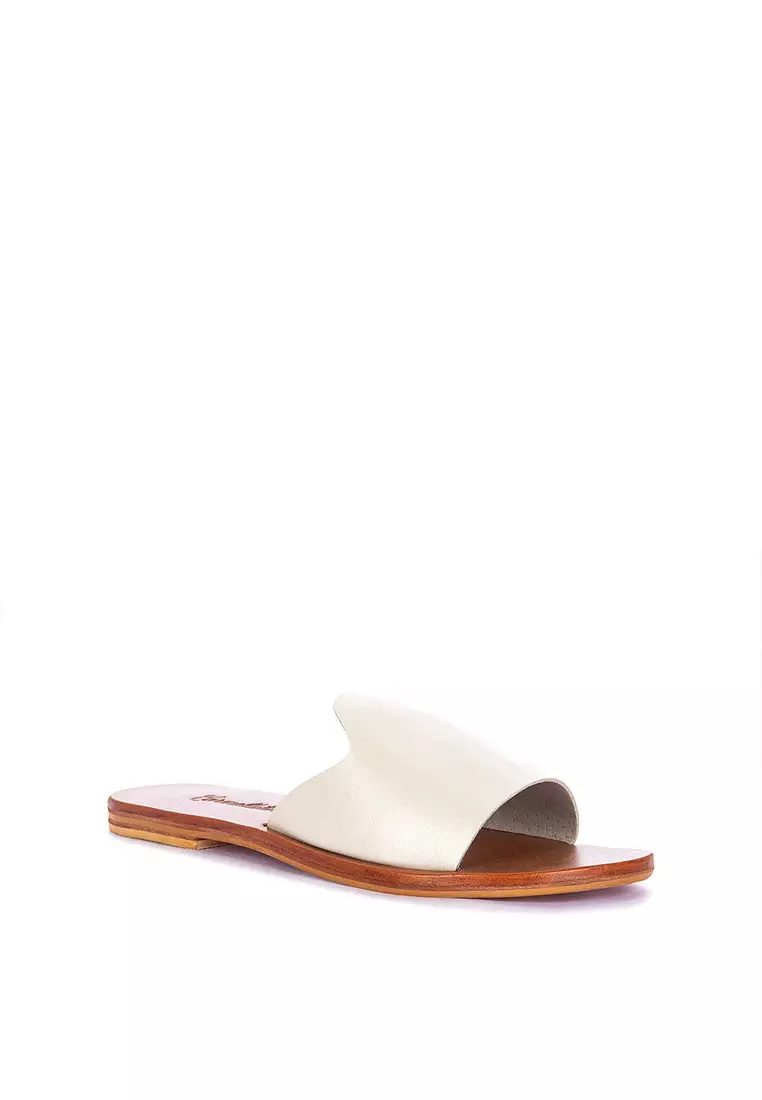 Leather Flat Slides