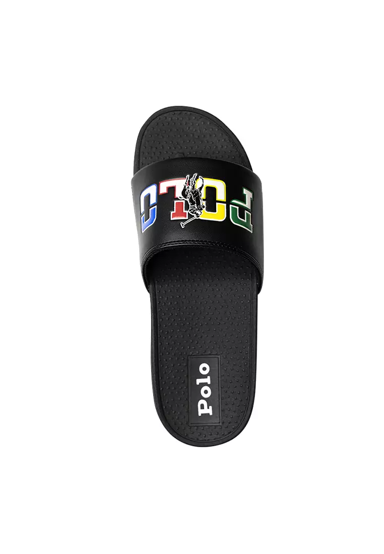 Buy Polo Ralph Lauren Fairview Polo Graphic Sandals- Black/Multi