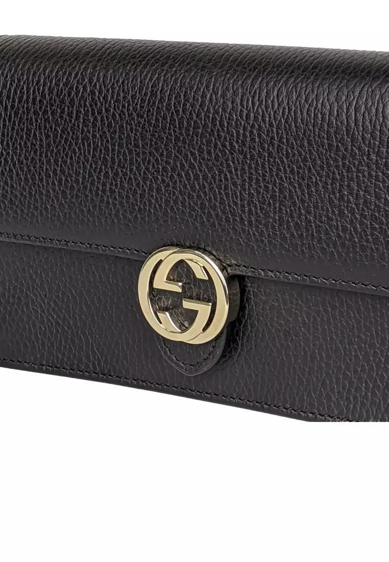 GUCCI Icon GG Interlocking Wallet On Chain Crossbody Bag Grey 615523 –  LussoCitta