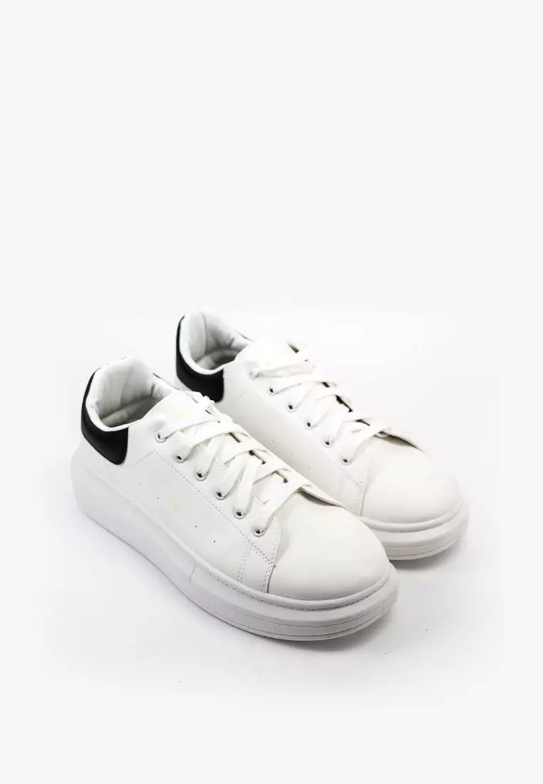 PAULMAY - Sepatu Sneakers Pria Wanita Orlando White Black