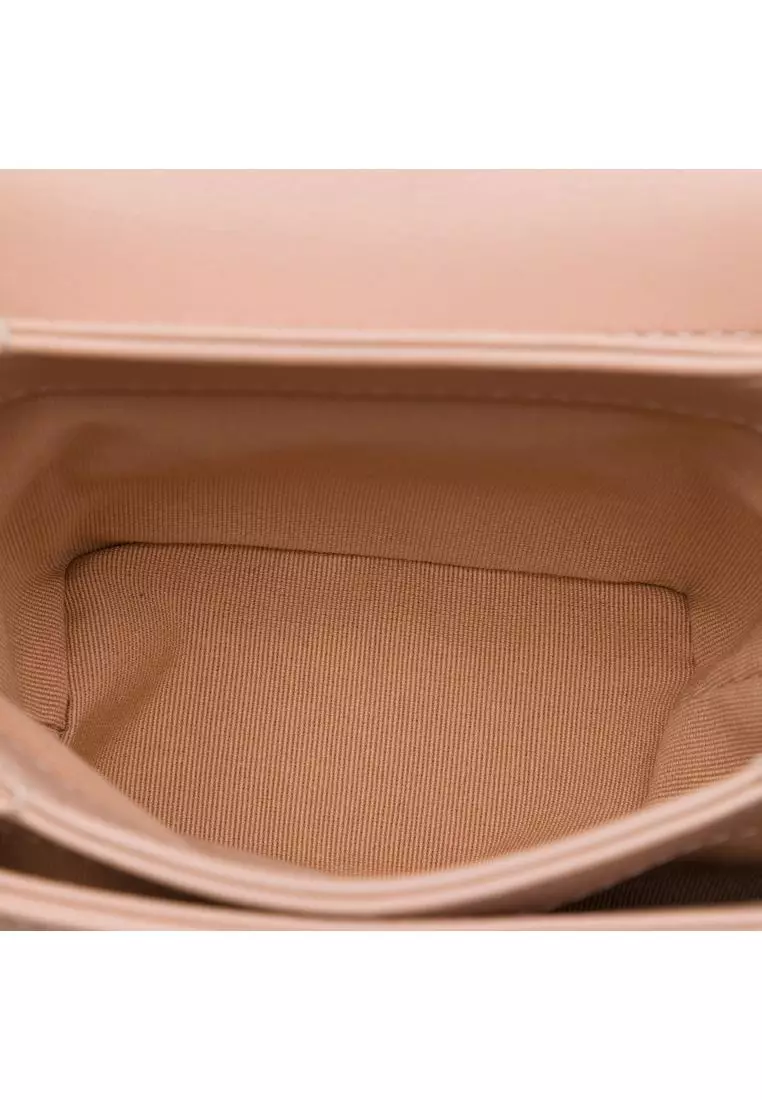 Pre-Loved Chanel Mini Quilted Calfskin Pearl Boy Chain Flap