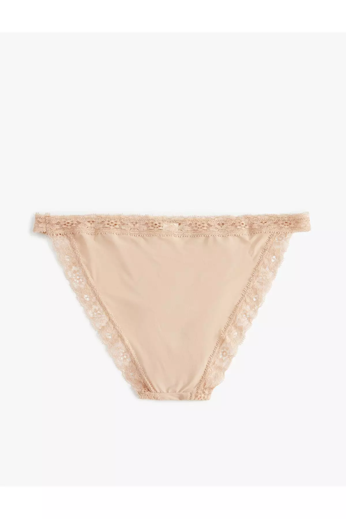 Koton Mutandine Brazilian In Cotone Stampato Con Pizzo - Donna, Taglia S, 95% Cotone 5% Elastan, Nero