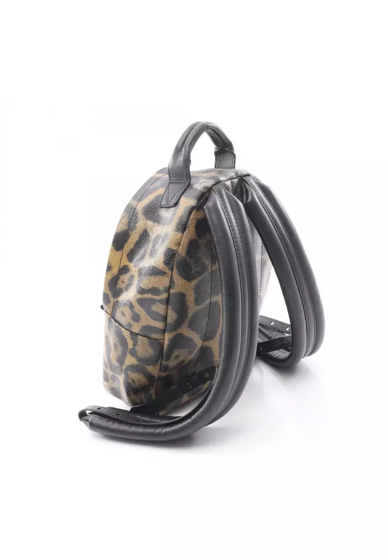 Pre-Loved Louis Vuitton Palm Springs PM Backpack rucksack PVC leather Yellow brown black