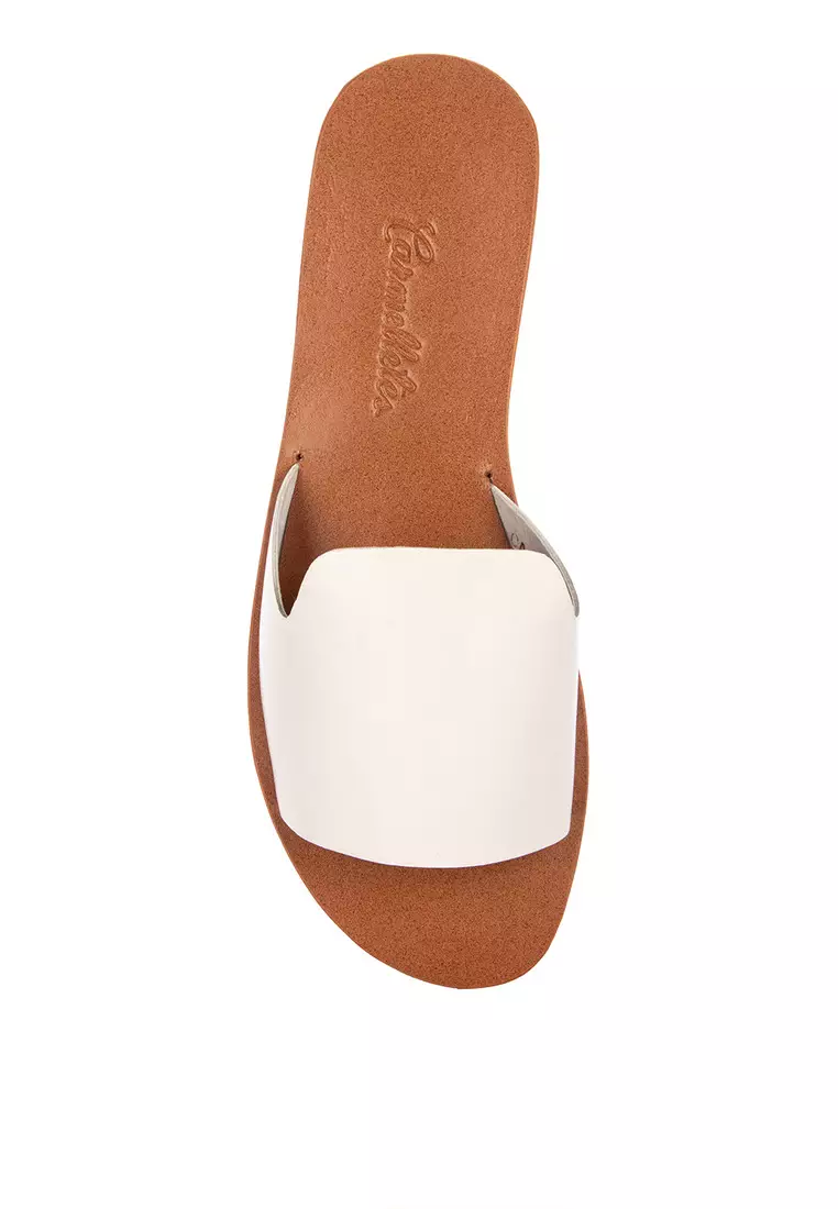 Leather Flat Slides