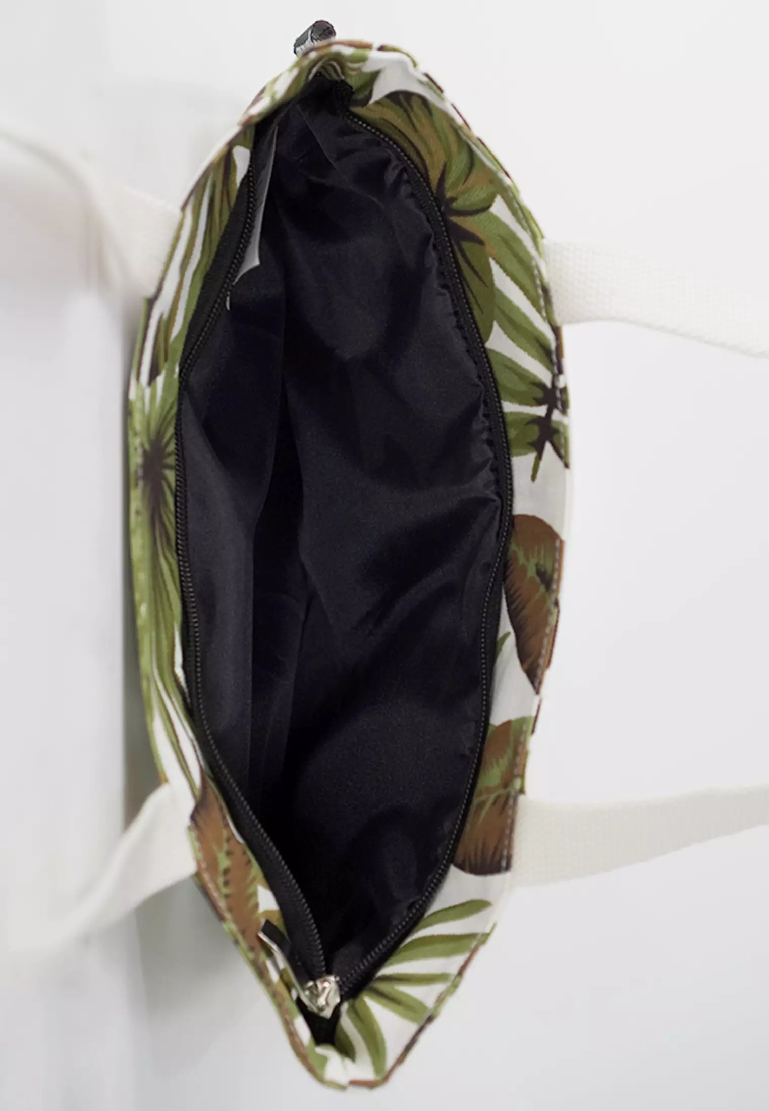 Jual Pamole Tas Tote Bag Wanita Bahan Kanvas Motif - Navy Leaf Original  2023