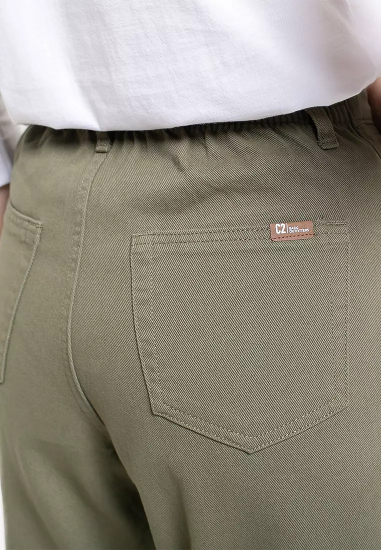 C2 Zionia Green Culottes Jeans Boyfriend