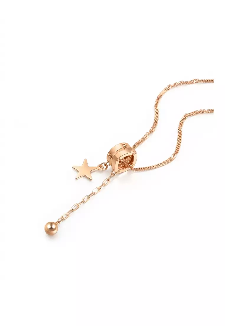 18K Rose Gold Star Jewelry Accessory for Women 92537H [Not include the hoop] (Sold Single Not Pair)