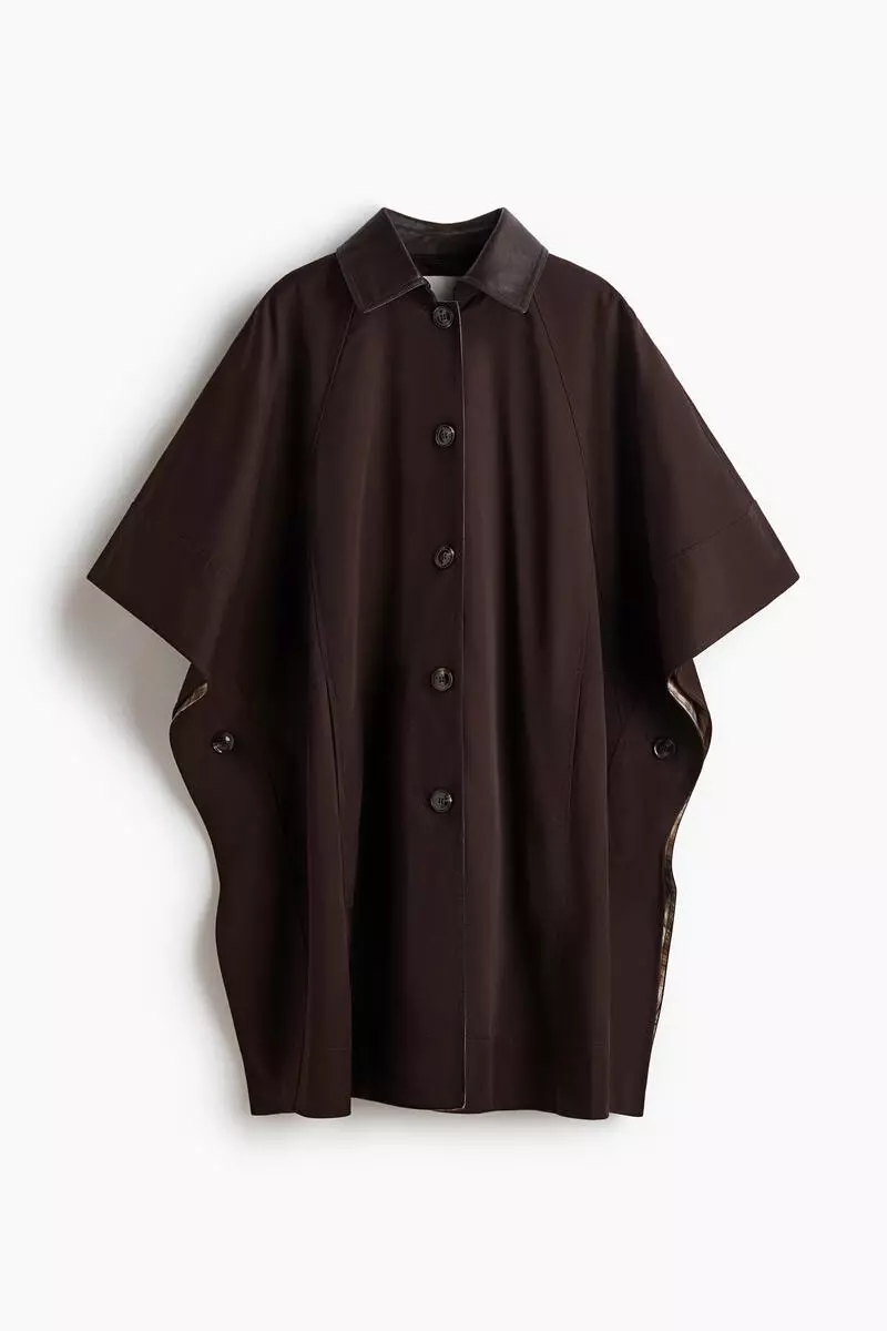 Collared cape coat