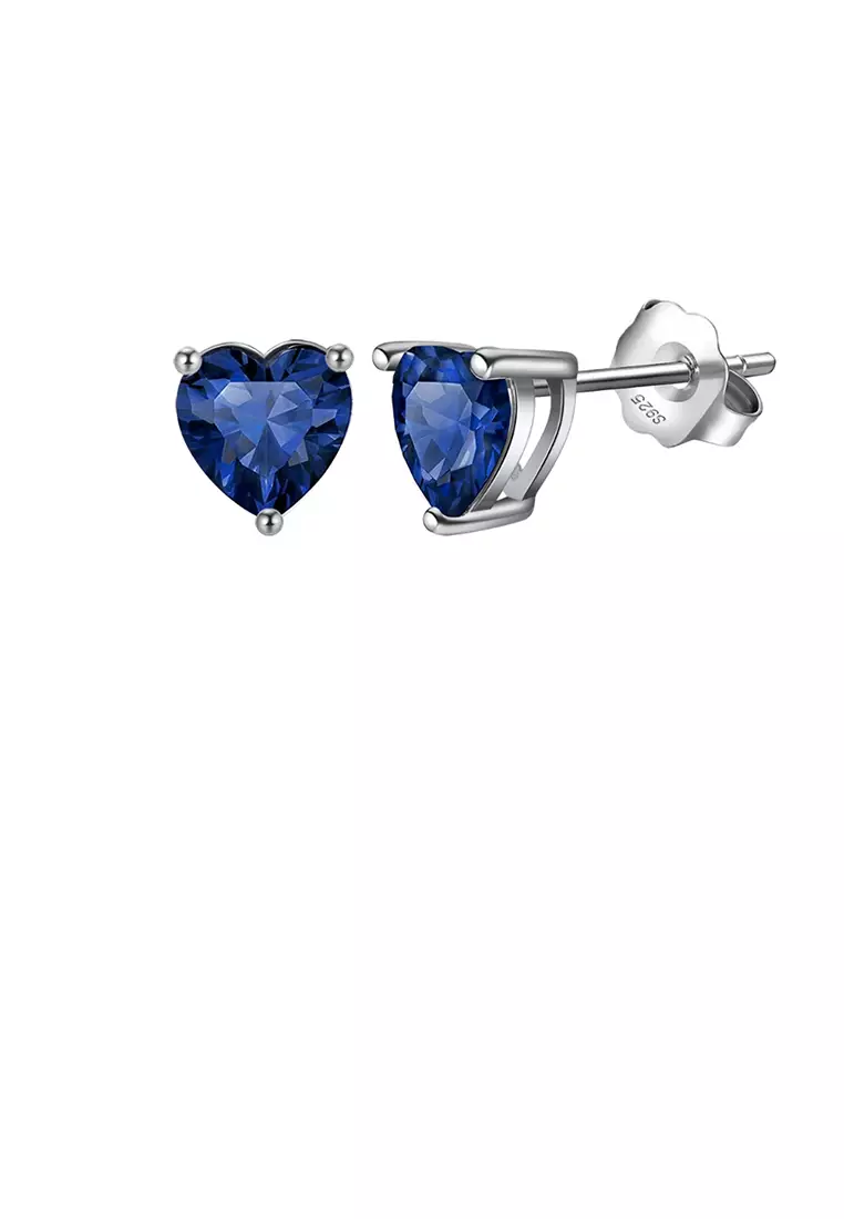 Blue cubic zirconia earrings discount