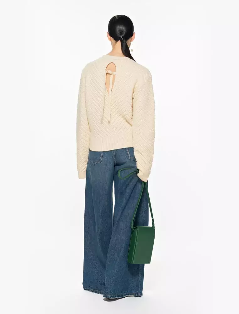 Long-sleeved cashmere pullover