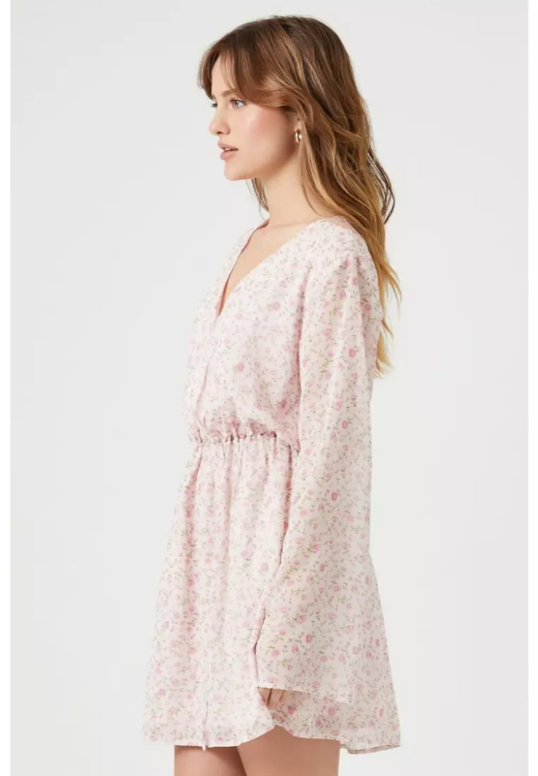 White chiffon dress forever 21 on sale