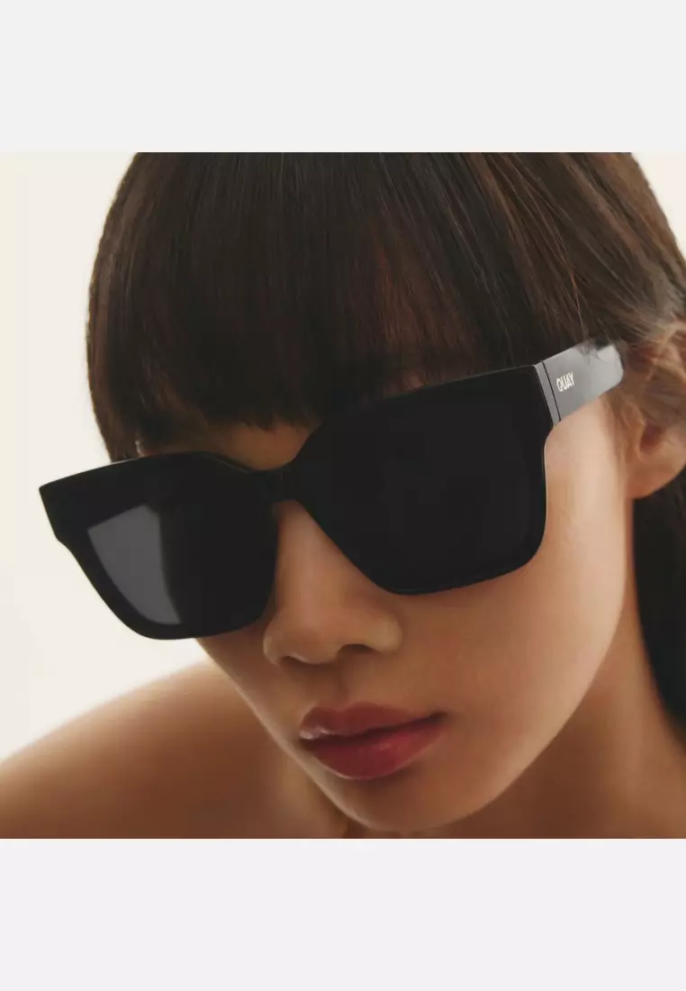 QUAY Drive In Sunglasses - Black/Black Polarized