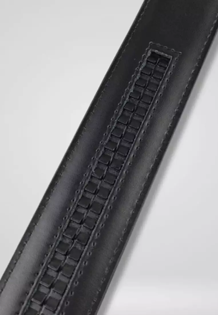 Grandir Ikat Pinggang Pria Kulit Sintetis Premium Sabuk Gesper Branded Impor Men Belt A 0911723301BLA