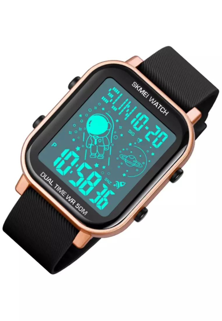 Jam Tangan Digital Pria Waterproof Many Function Strap Tali Material PU Silicone GN97 ORIGINAL