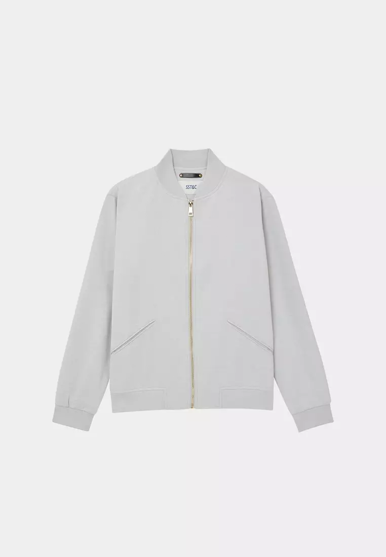 Light Grey Baseball Jacket