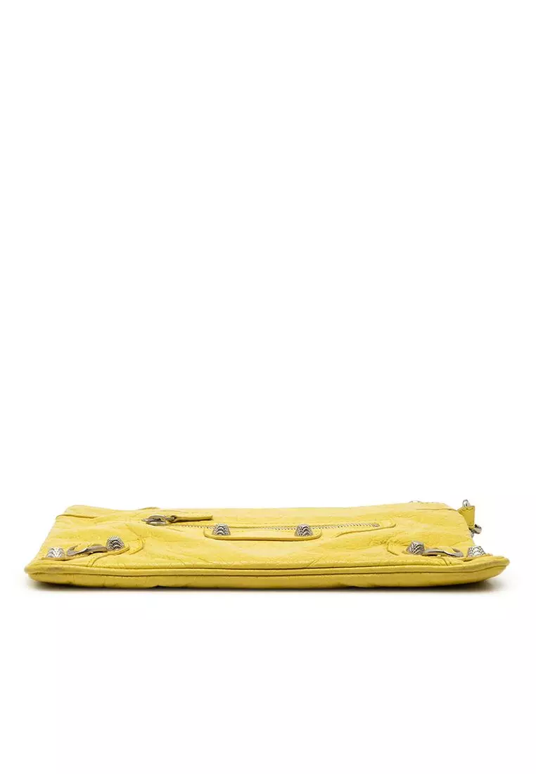 Pre-Loved Balenciaga Lambskin Motocross Giant 12 Clutch